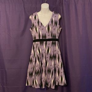 Sourpuss, purple harlequin dress